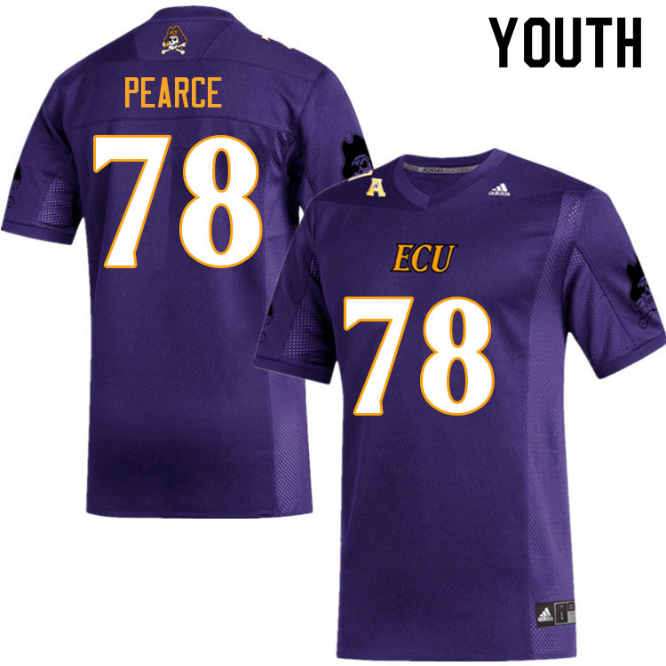 Youth #78 Richard Pearce ECU Pirates College Football Jerseys Sale-Purple